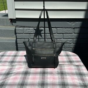 Rosetti Black Shoulder Bag large, 16w x 10h x 3d opens pretty wide